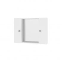 Kopalniška omarica zidna 198/LED, z 2 vrati, bela sijaj, dim.:77X57X15,5cm