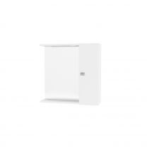 Kopalniška omarica zidna 199/LED, z 1 vrati, bela sijaj, dim.:58x57x15,5cm