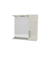 Kopalniška omarica zidna  4195LED, z 1 vrati, bel hrast, dim.:58X57X15,5cm 