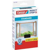 Mreža proti mrčesu za okna Insect Stop Standard, črna, 1,1m x 1,3m
